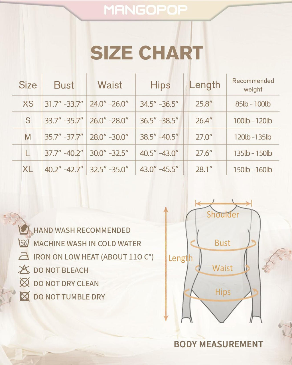MANGOPOP Ribbed Long Sleeve Bodysuit Thong Seamless Tummy Control Size M
