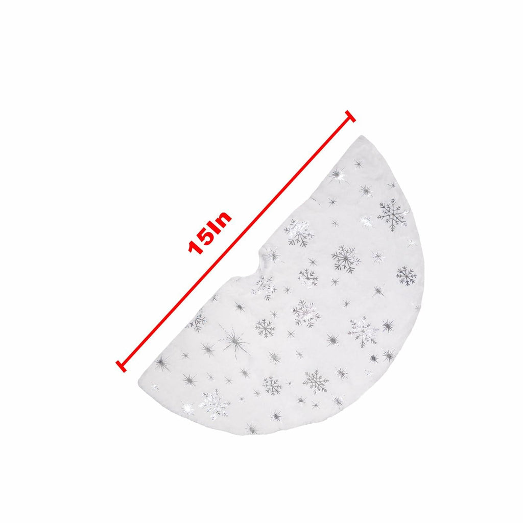4pcs 15" Christmas Tree Skirt Set Mini Holiday Decoration