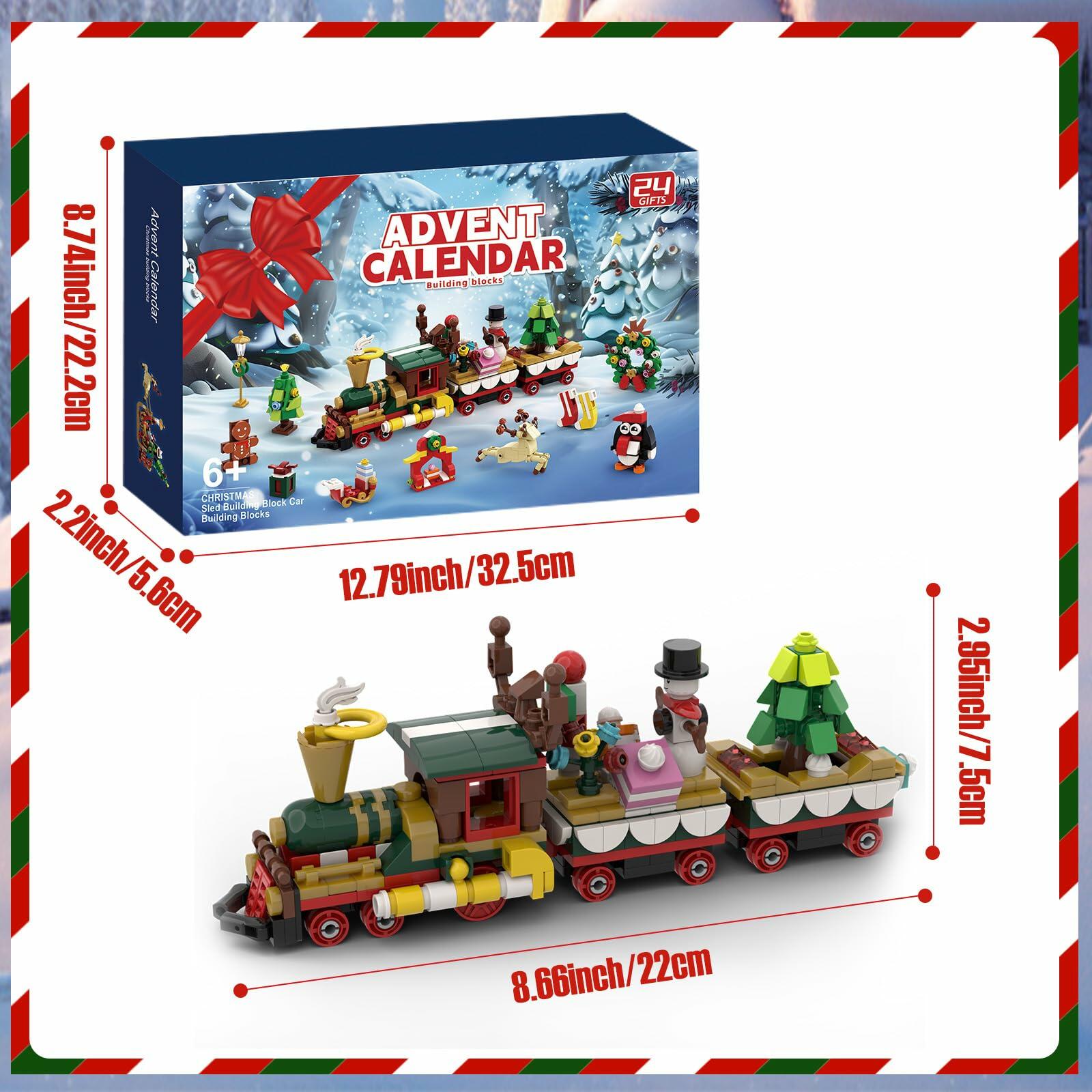 Christmas 2024 Blind Box Blocks 24-Day Countdown Calendar Kids 8-12