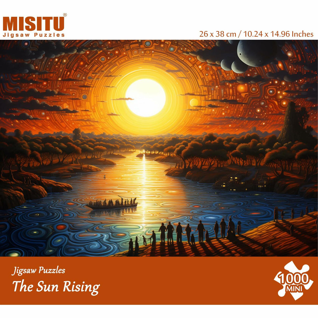MISITU 1000pcs Jigsaw Puzzle The Sun Rising Challenging 10.24x14.96in