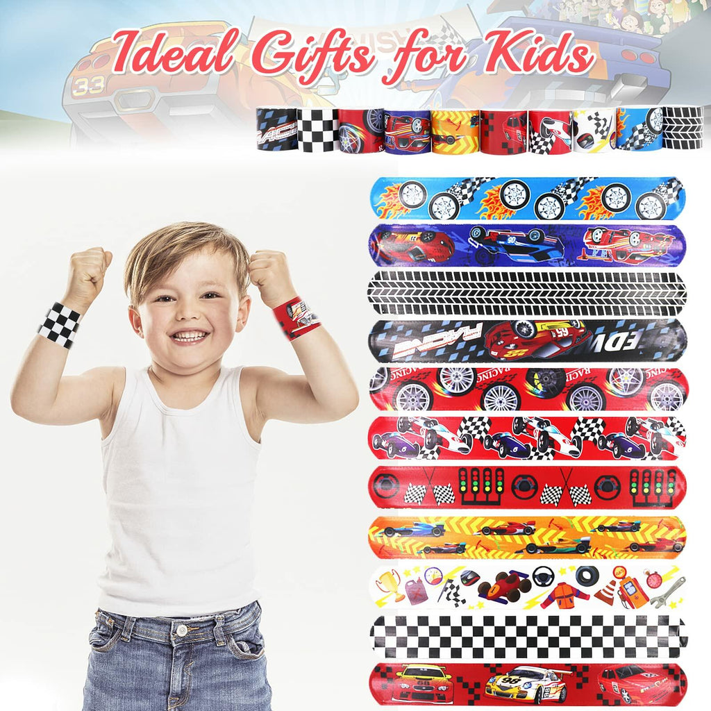 Acehome 48 PCS Kids Slap Bands Wristbands Bulk Vinyl Rolls Car