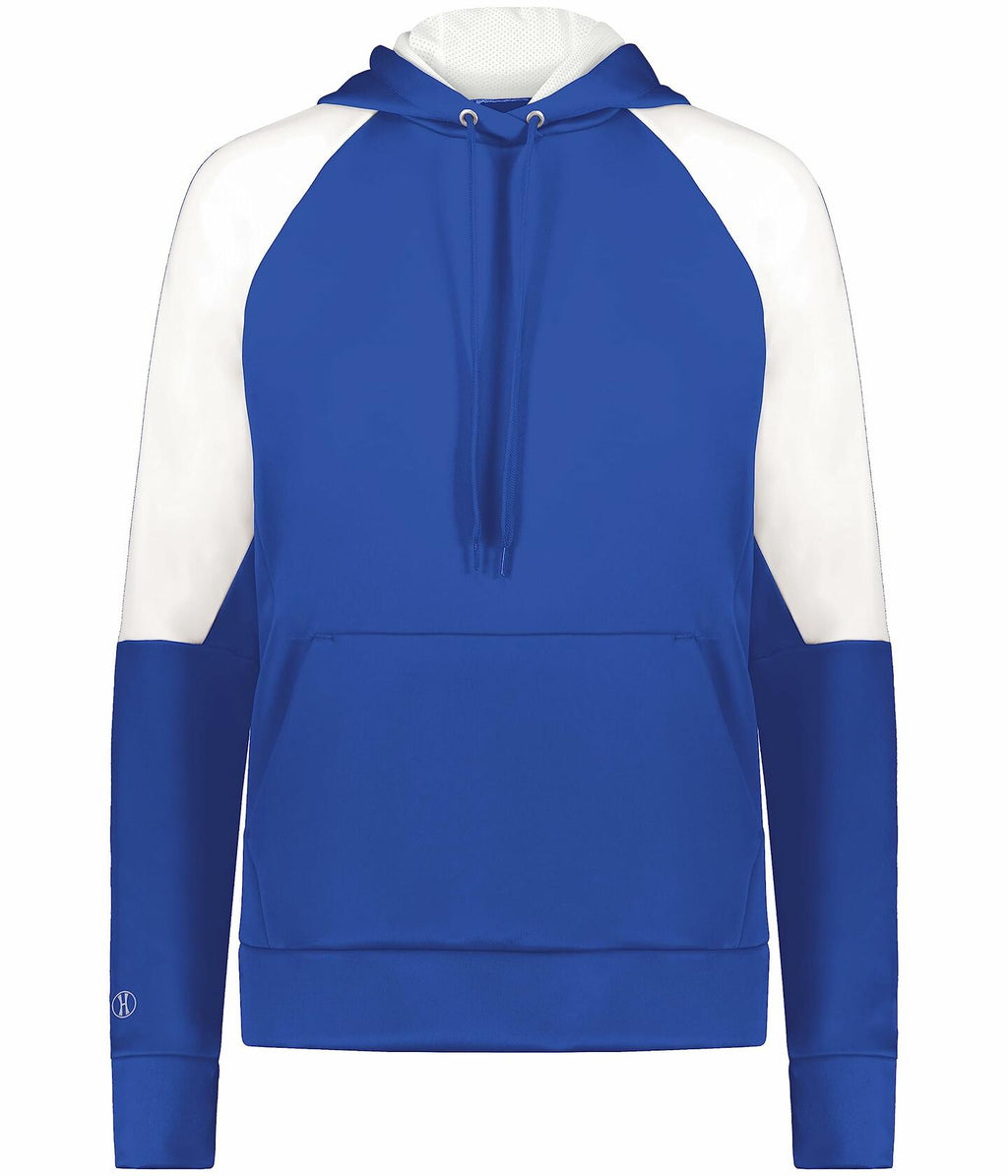 Holloway Women's Momentum Team Fleece Hoodie Royal White - Size XXL