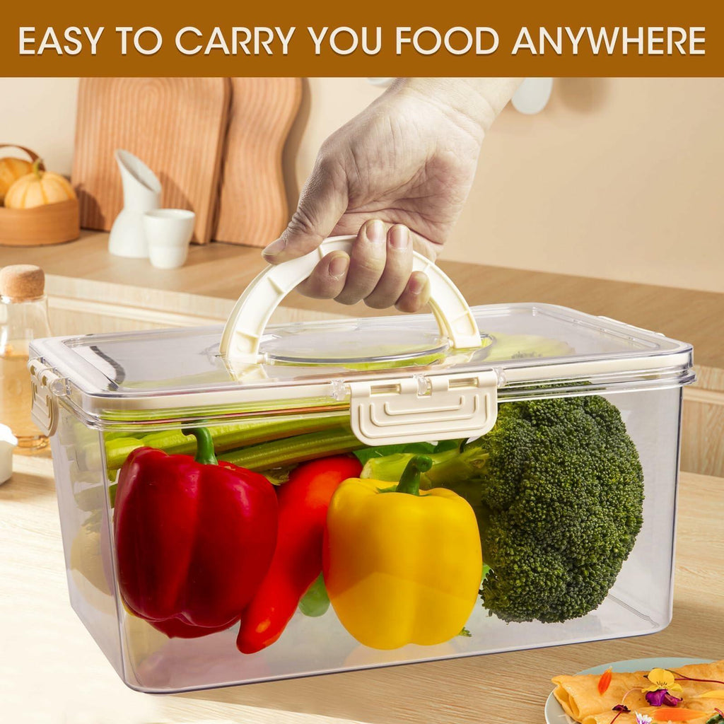 Fruit Containers 3-Count with Removable Colanders for Fridge Organizer