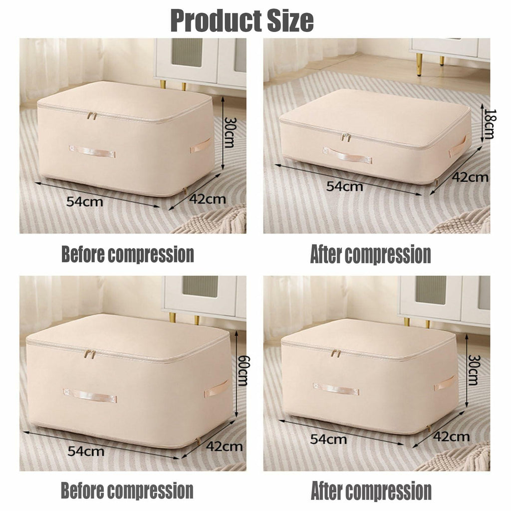 Ultra Space Saving Self Compression Organizer Bag Pink XL 54x42x60cm Size XL