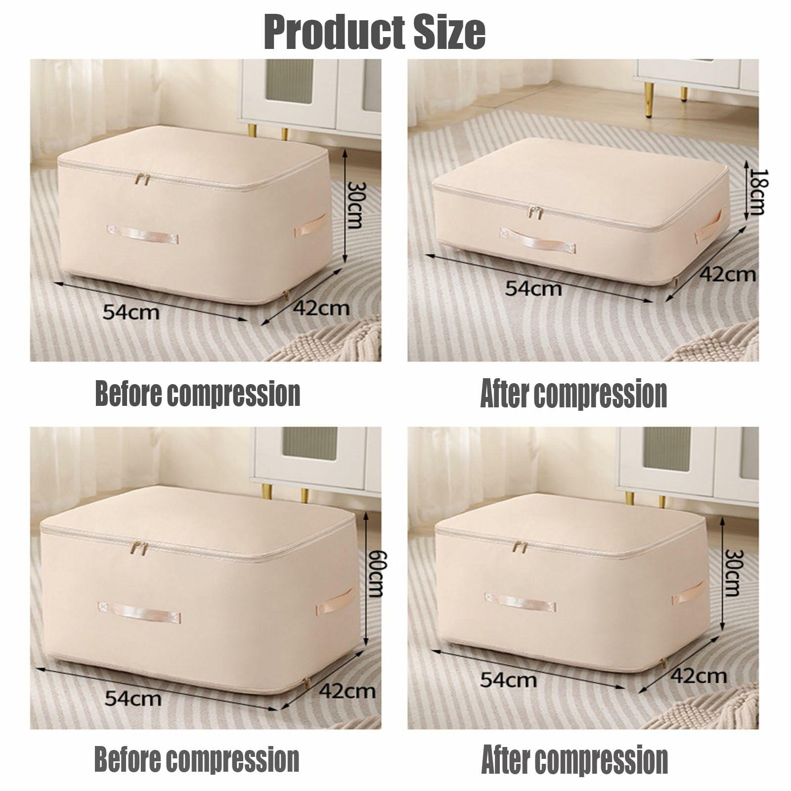 Ultra Space Saving Self Compression Organizer Bag Pink XL 54x42x60cm Size XL