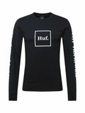 HUF Mens Domestic LS Tee T-Shirt Black Size Small US