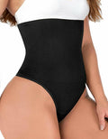 VENDAU Women's Tummy Control Thong Body Shaper Waist Black - Size Medium Large