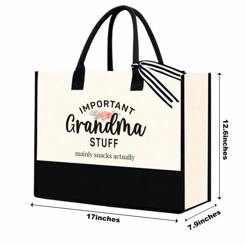 YUANHAO Grandma Tote Bag Large Beach Travel Gift Mothers Day Nana Gift