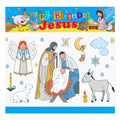 Outus Happy Birthday Jesus Banner Backdrop Christmas Nativity 6x6 ft