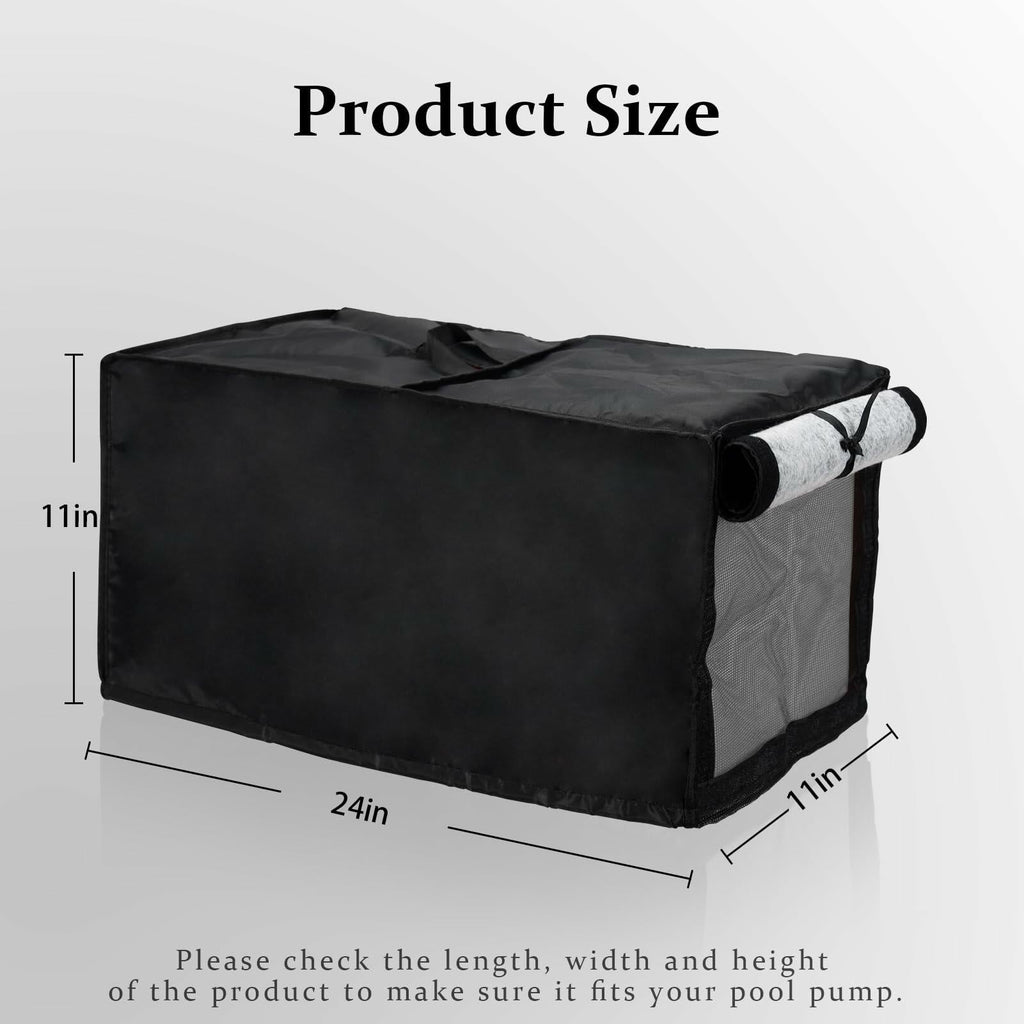 Outdoor Pool Heater Cover Waterproof Plush Lining 24x11x11in