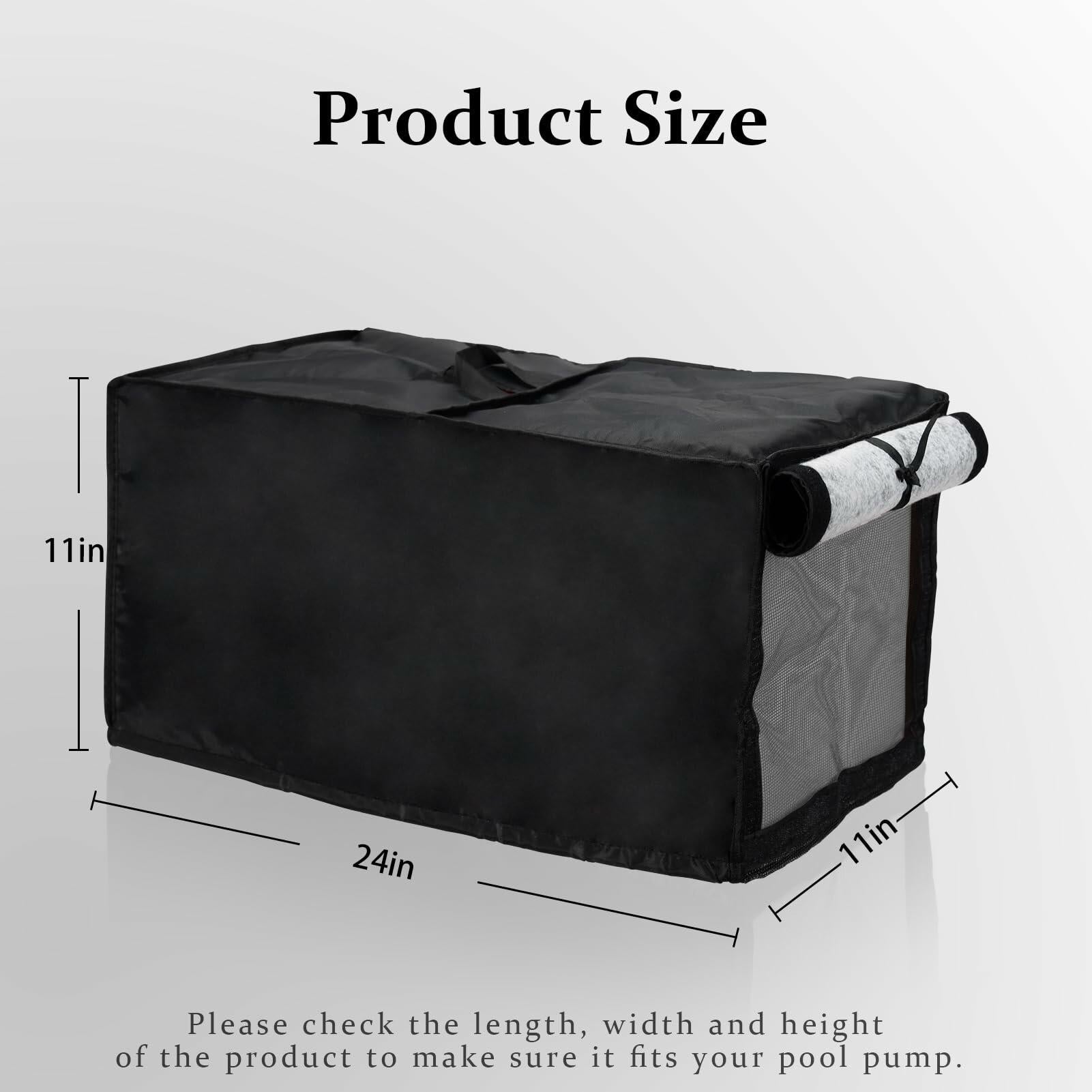 Outdoor Pool Heater Cover Waterproof Plush Lining 24x11x11in