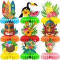 Didazay 9 Pcs Luau Hawaiian Honeycomb Table Centerpieces Tropical Party