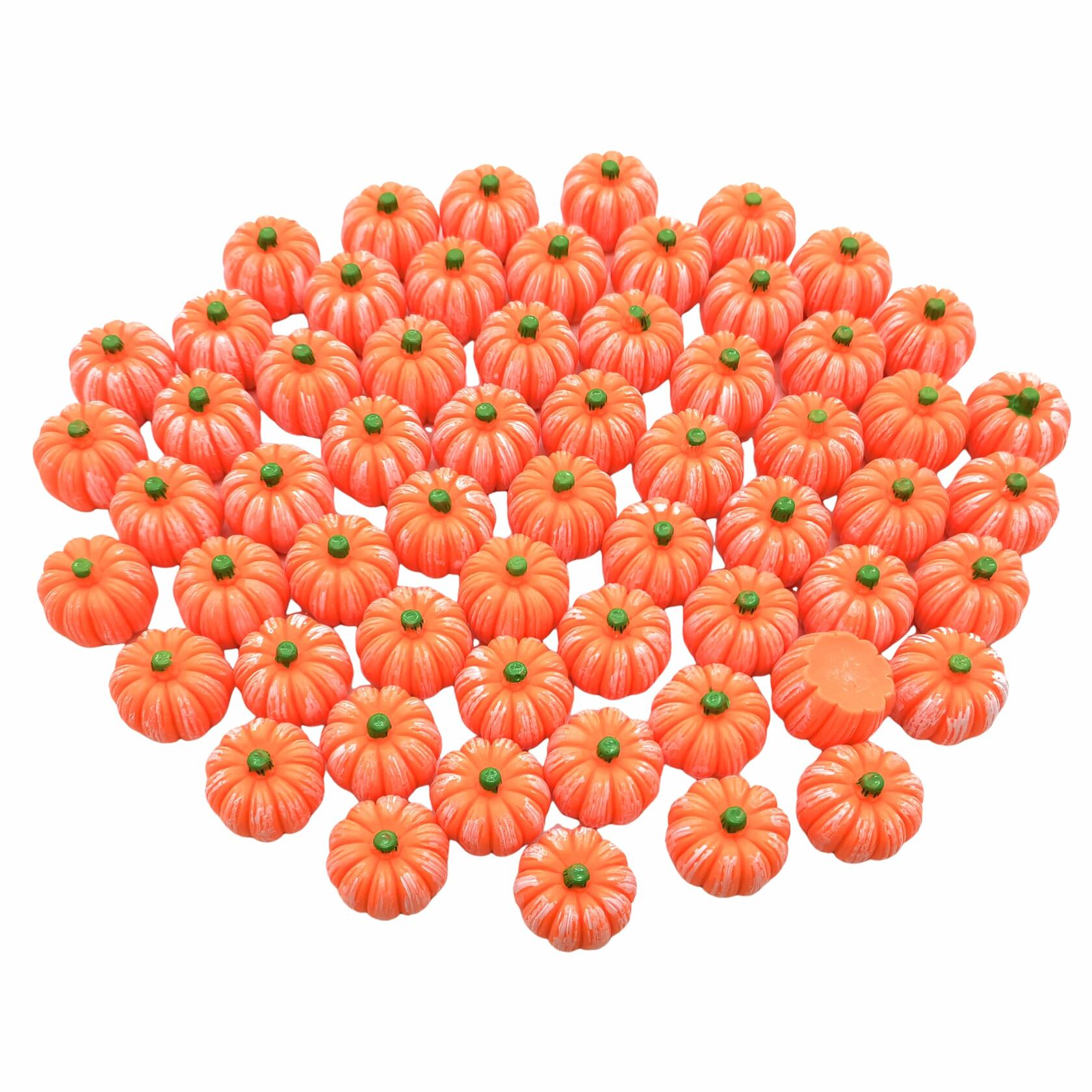 M2cbridge Halloween Resin Candy Corn Mini Ghost Pumpkin Charms 3D 60pcs