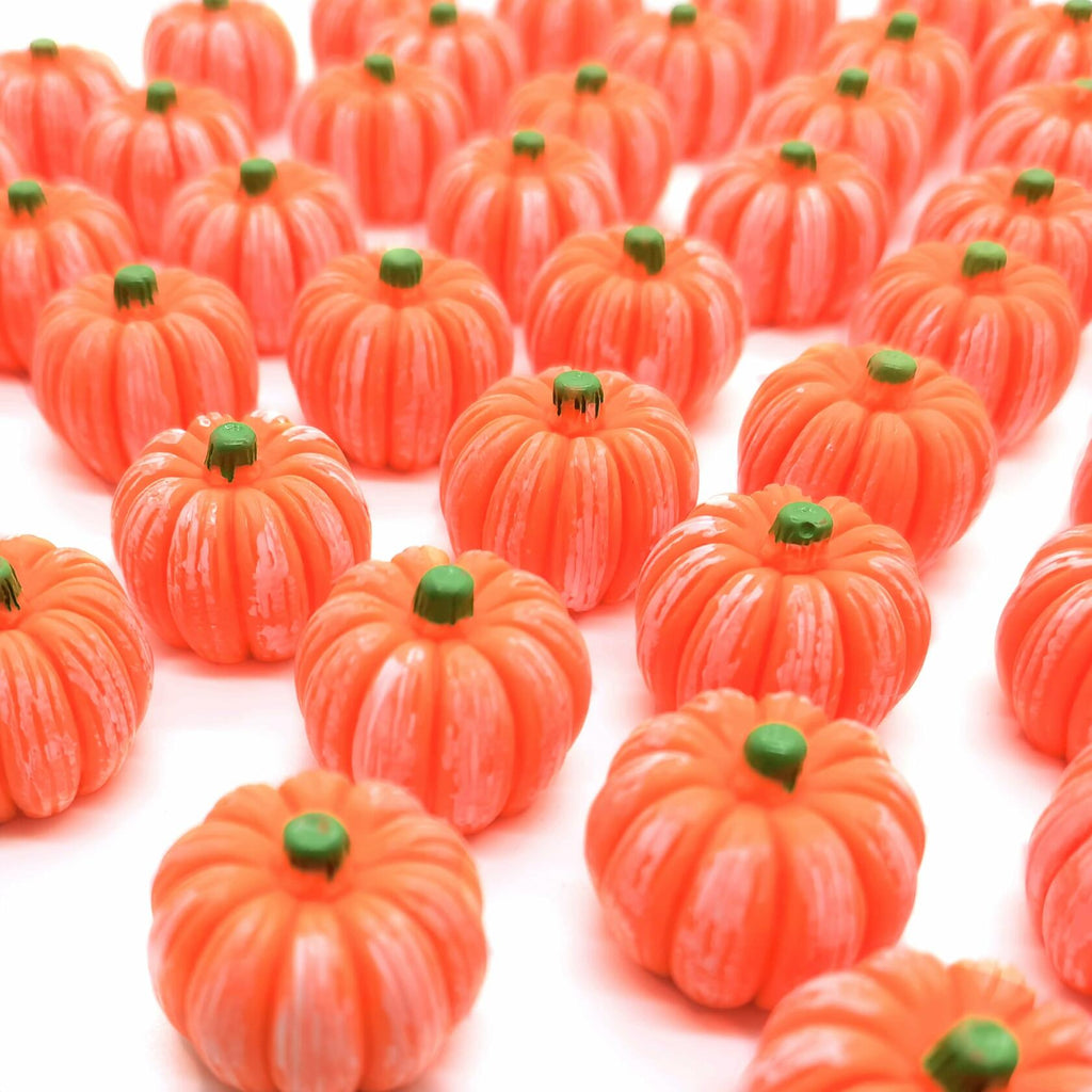 M2cbridge Halloween Resin Candy Corn Mini Ghost Pumpkin Charms 3D 60pcs
