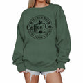 IZYJOY Witches Brew Coffee Oversized Sweatshirt Women Green Size Small