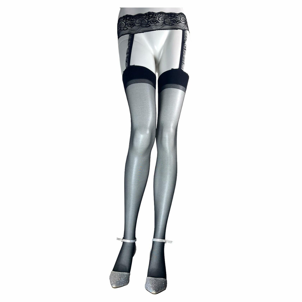 Jetsan Sheer Thigh High Stockings White One Size Fits 5' to 6'