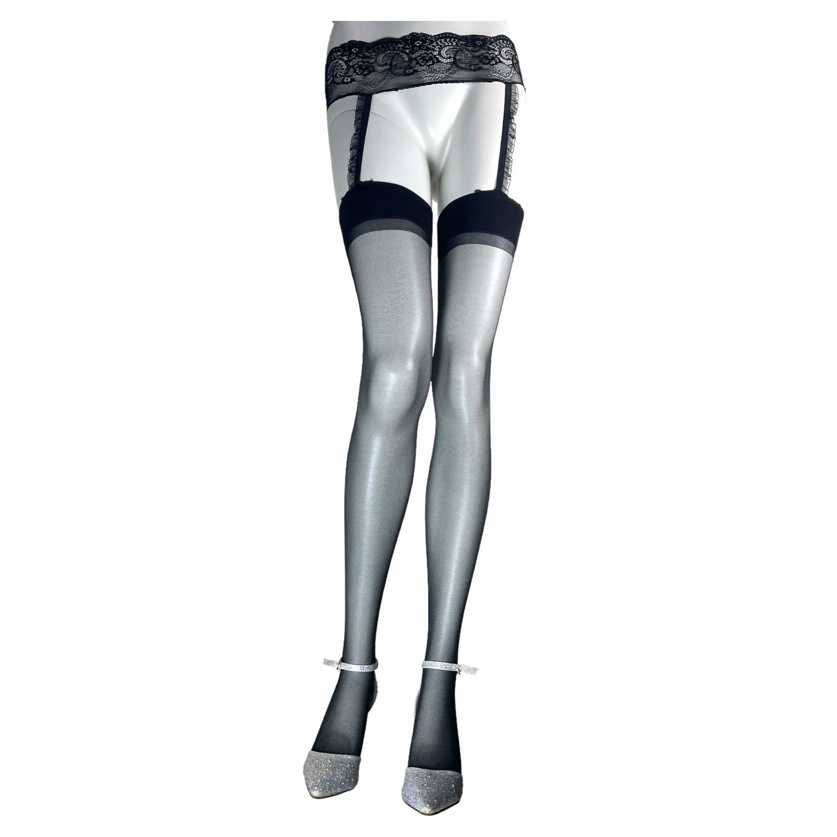 Jetsan Sheer Thigh High Stockings White One Size Fits 5' to 6'