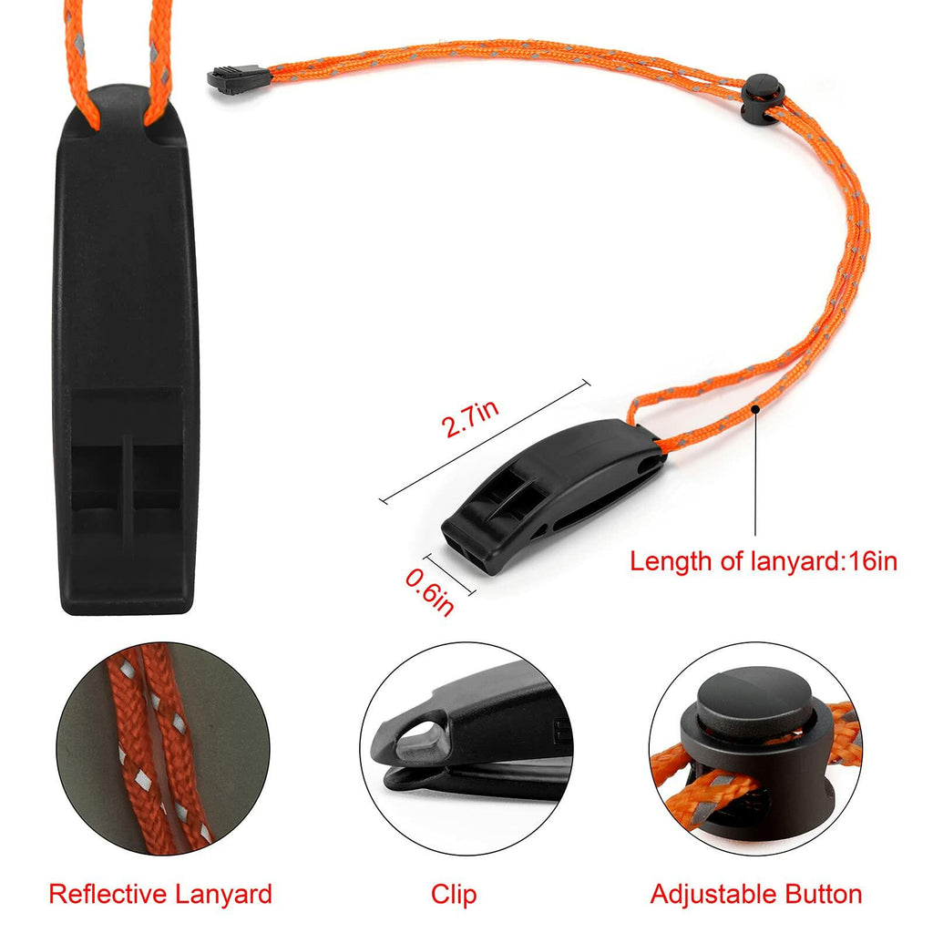 Hipat Emergency Whistle Super Loud Floating Whistle with Lanyard Outdoor