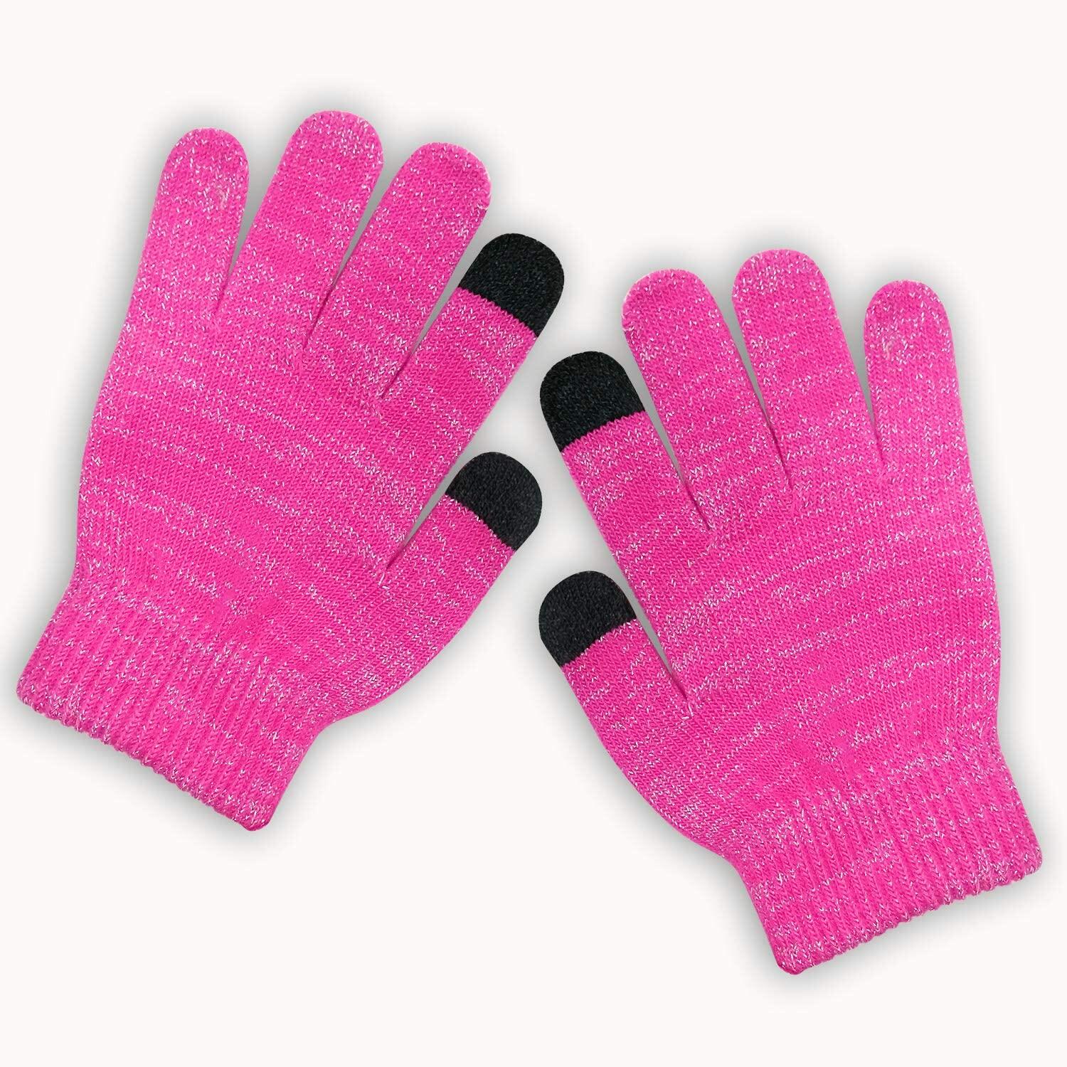Evridwear Kids Winter Touchscreen Gloves Knitted Warm Mittens 3 Pairs Size 3T-5T
