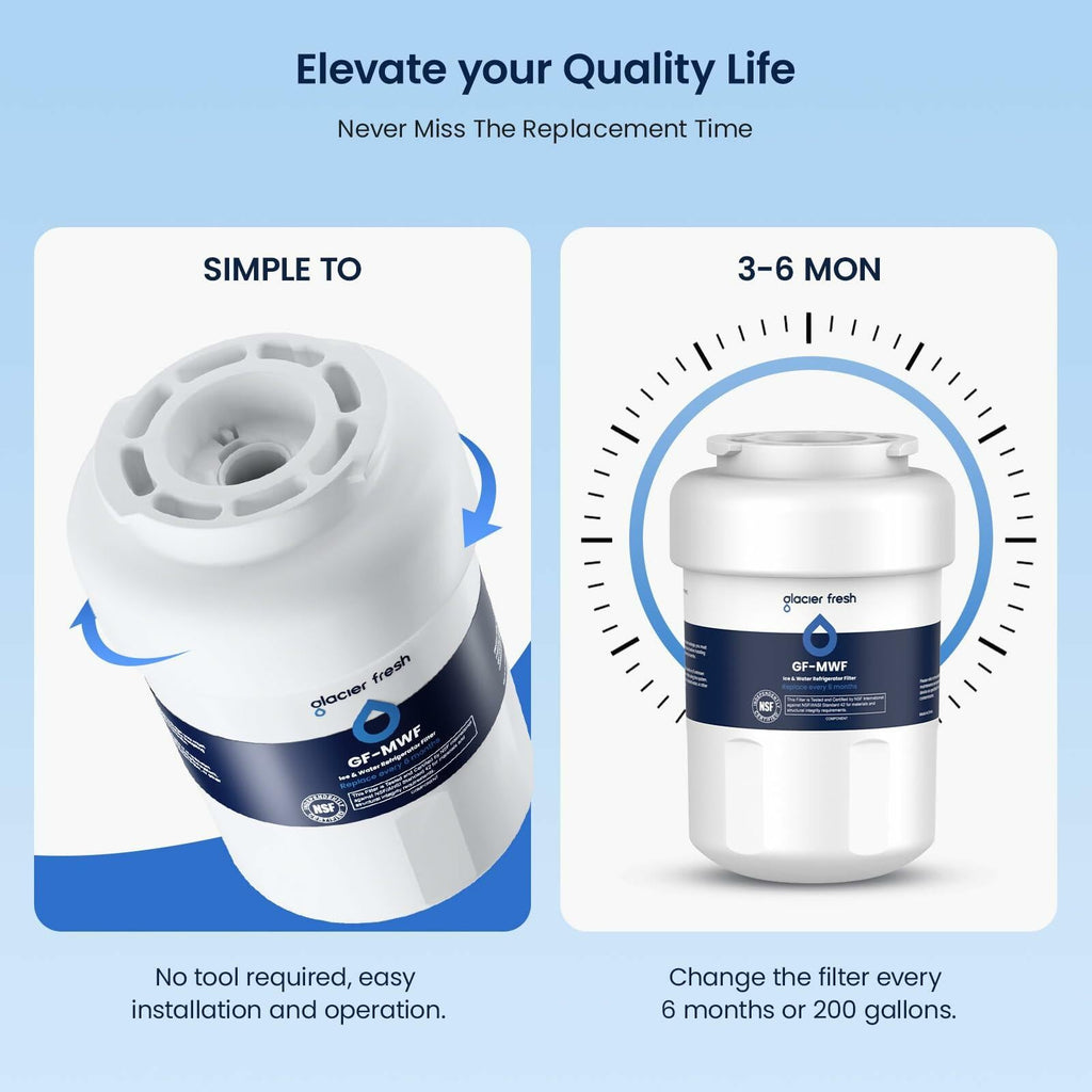 GLACIER FRESH MWF Refrigerator Water Filter SmartWater 1 Pack