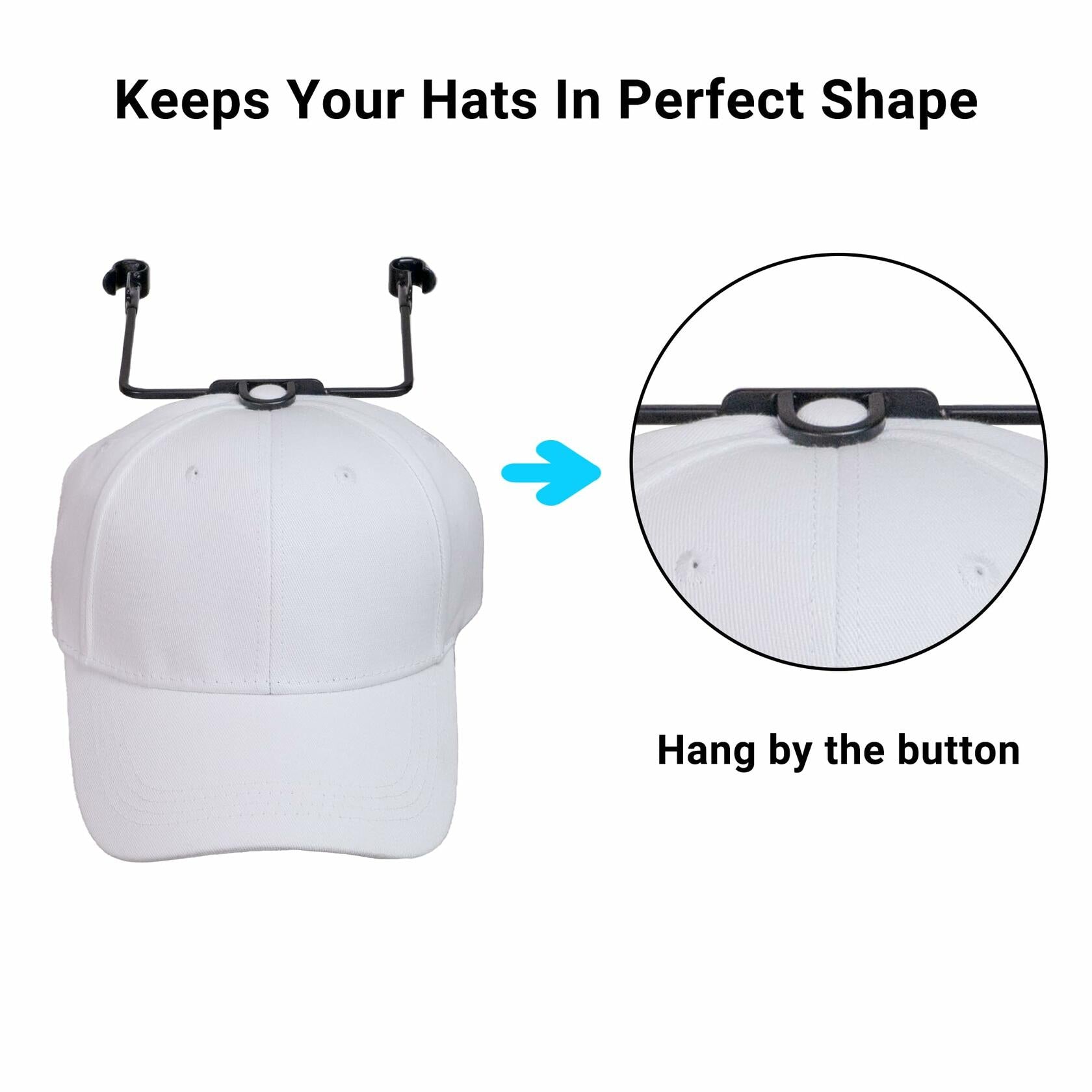 Yuoyar Car Hat Organizer Rack for Baseball Caps Truck SUV Hat Holder