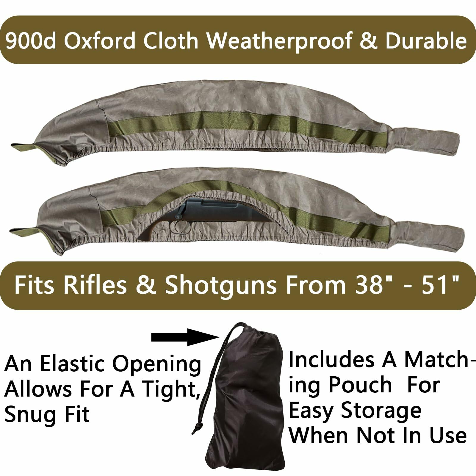 Miaking Quick Release Shotgun Rifle Sock Sleeve Brown Size 38-51in