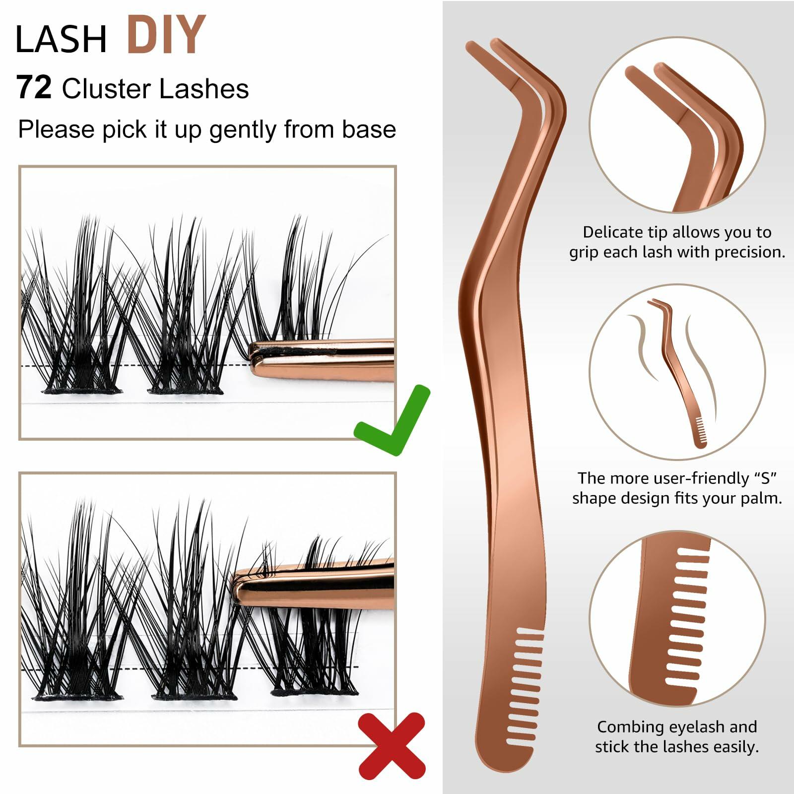B&Qaugen DIY Lash Extension Kit B11 Individual Clusters Glue Remover