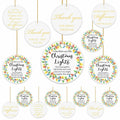 Layhit Ceramic Christmas Employee Appreciation Ornaments 16 Pcs Xmas Decor