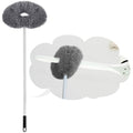 Hoolerry Ceiling Fan Cleaner Duster Microfiber Extendable Pole 13-49.7in Gray