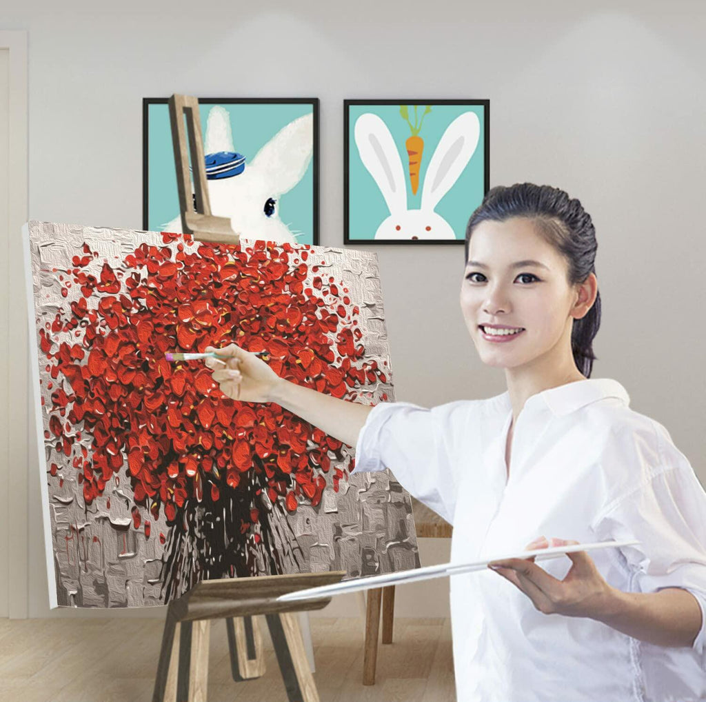 Ediximi Paint by Numbers Kit Tree of Life 12x16 Canvas Wooden Frame