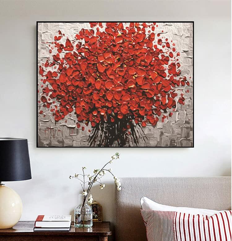 Ediximi Paint by Numbers Kit Tree of Life 12x16 Canvas Wooden Frame