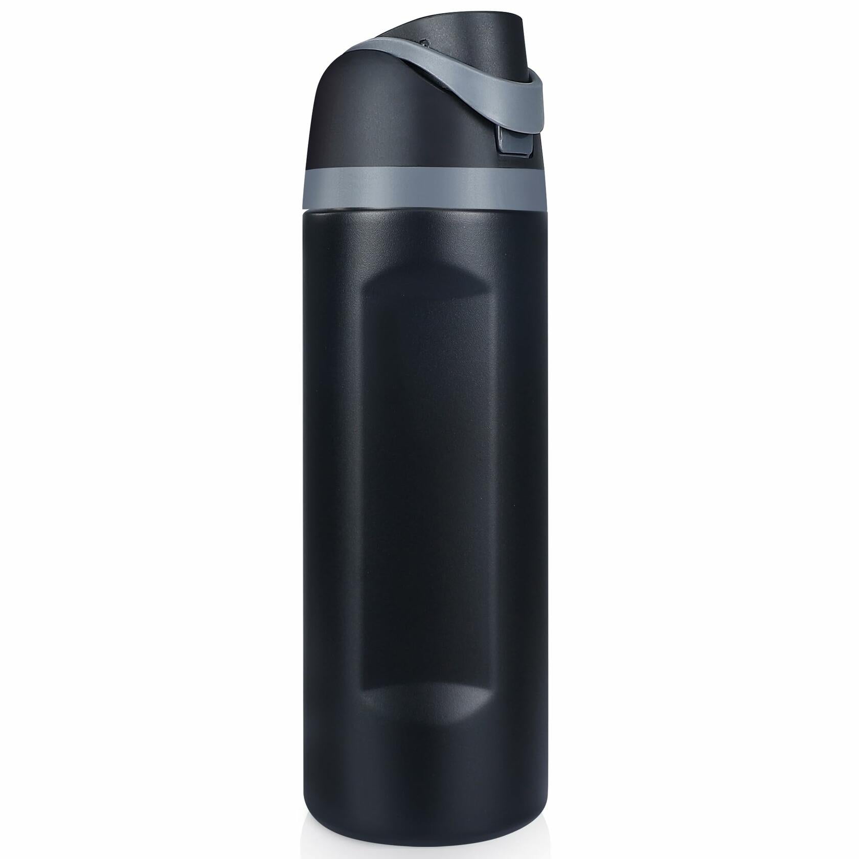 Sports Water Bottle 1L Leakproof Portable Black Gym Outdoor Travel