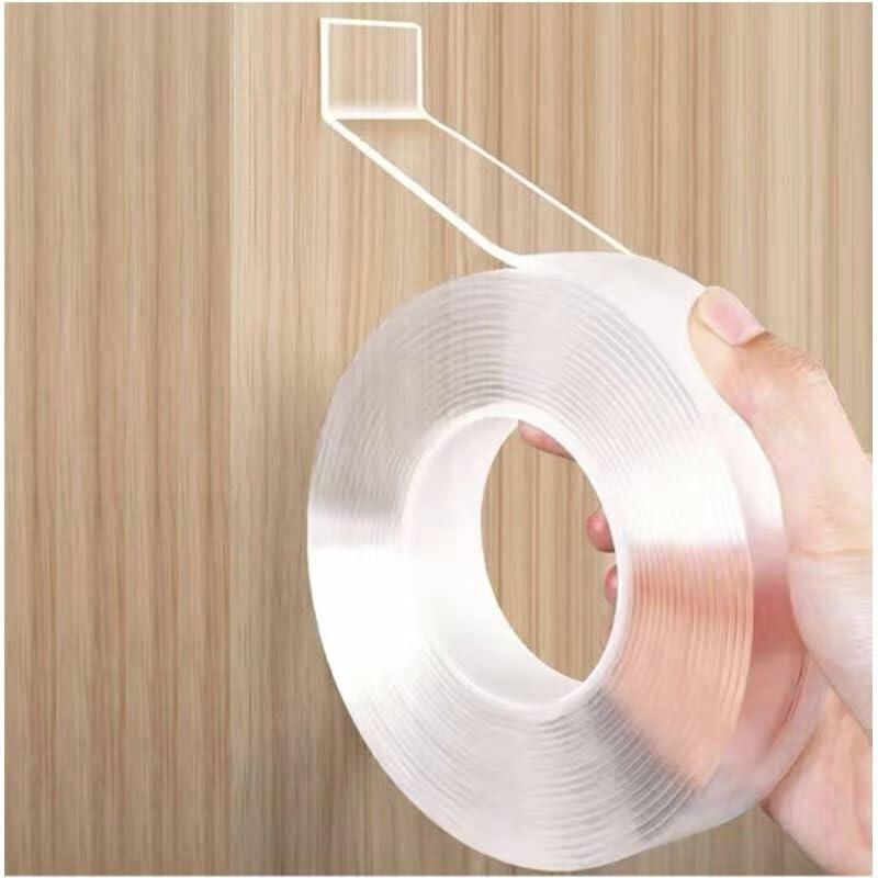 Tuqiso Double Sided Heavy Duty Nano Adhesive Tape Clear 9.85ft