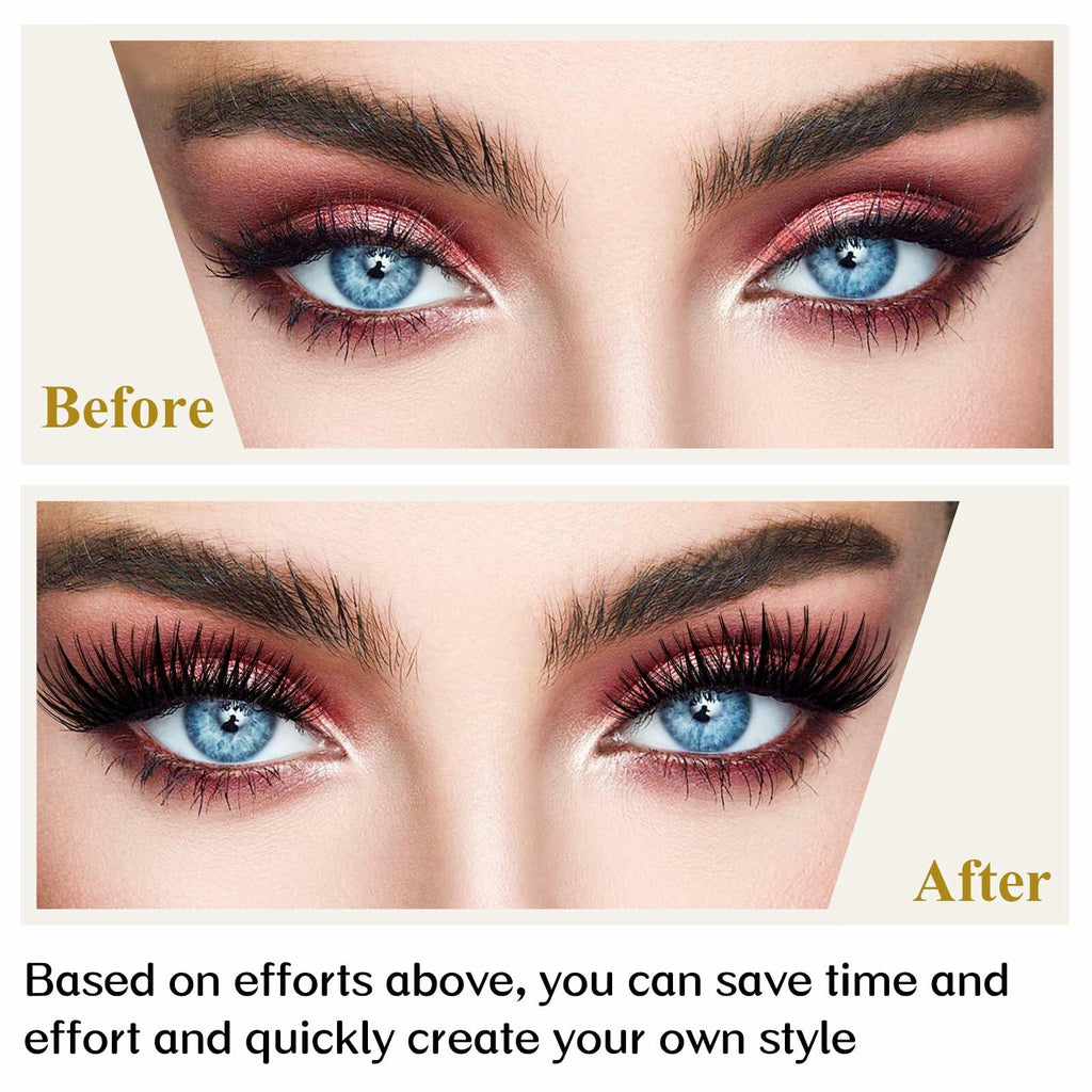 Lash Clusters D Curl 16mm 72 Clusters DIY Eyelash Extensions Volume Wispy