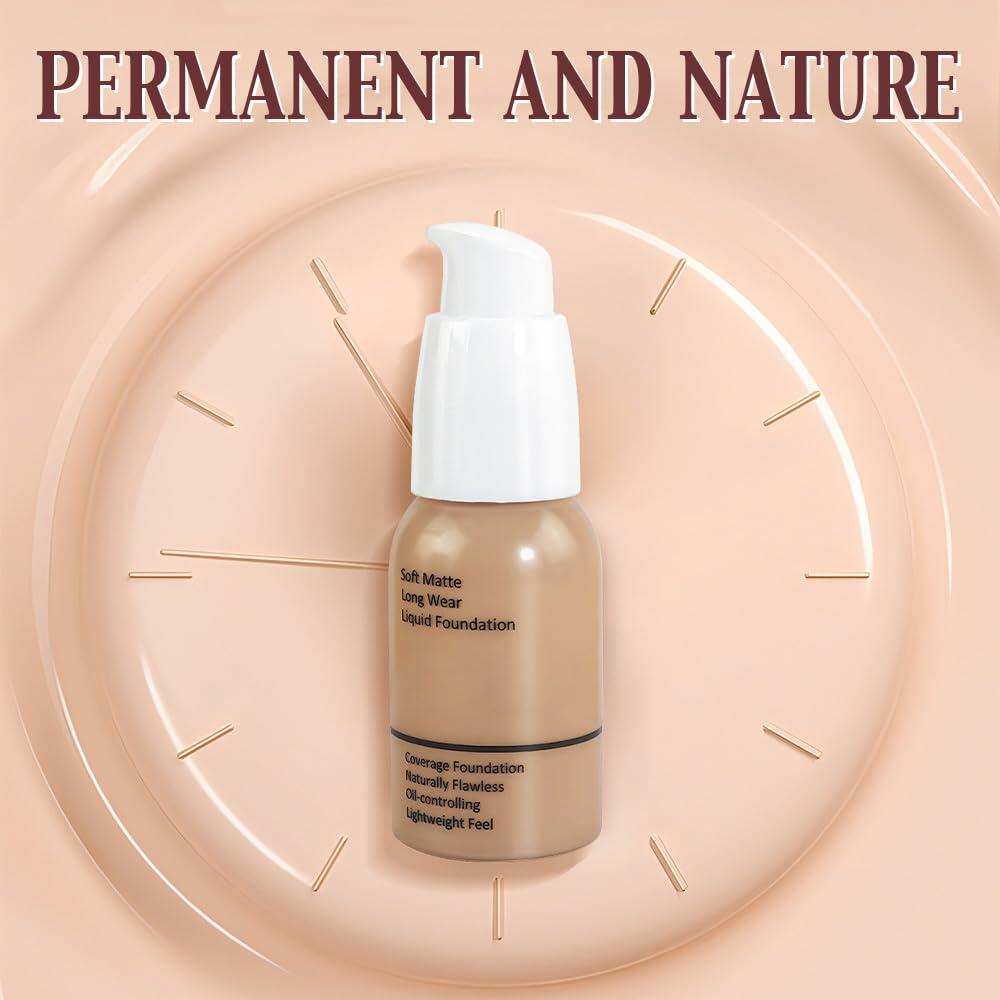 FeiCuiYun Matte Liquid Full Coverage Foundation 04#Warm Sun 1 Pack