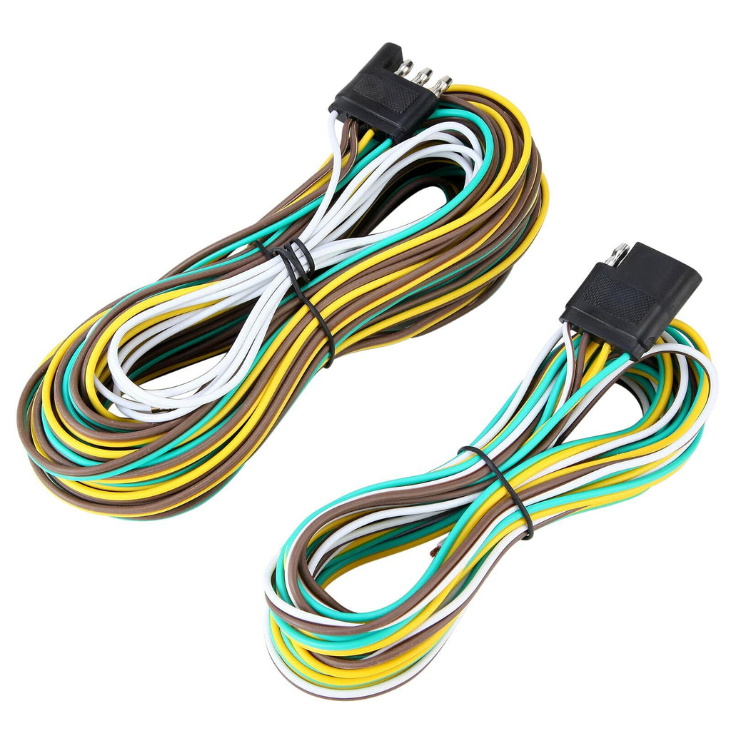 Serlainxin Trailer Wiring Harness Kit 36ft 4-Wire 4-Pin Connector Complete