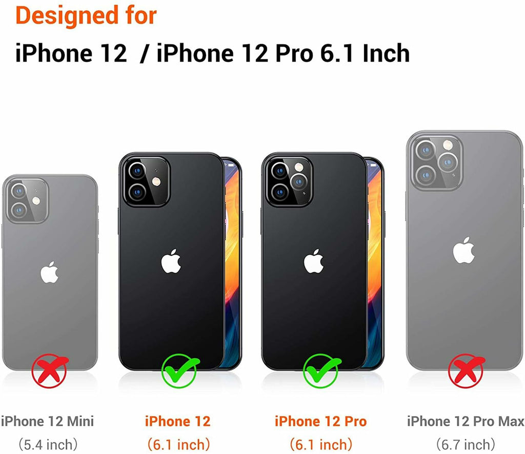buccilly iPhone 12/12 Pro TPU Shockproof Case Azure Slim Soft Cover