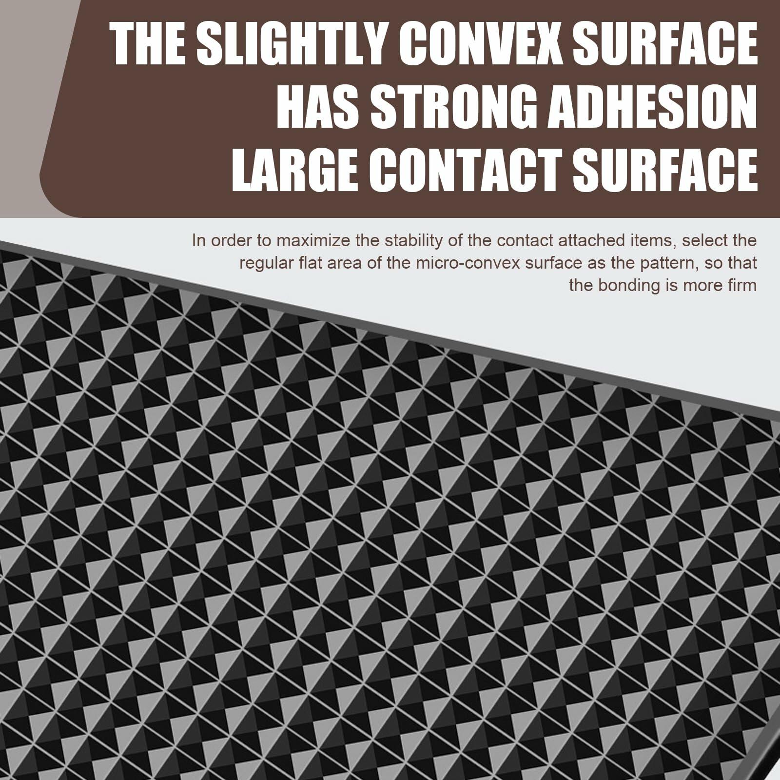 dawfall Car Anti Slip Pad 10.63x5.90in Black Washable Grid Pattern 2 PCS