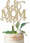 Wlropted Happy Mother's Day Wooden Cake Topper Best Mom Party Decor