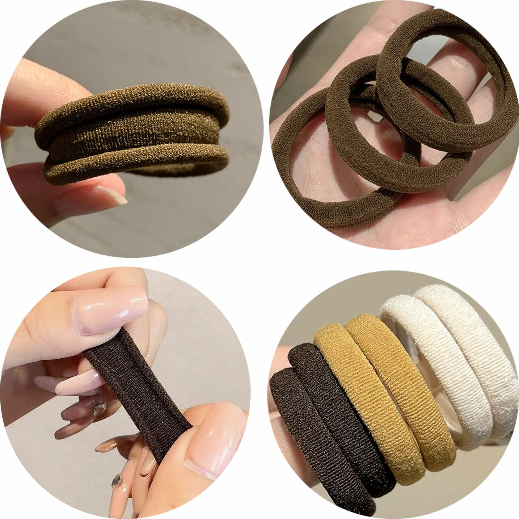 XXFBJNMD 20 Pcs Seamless Rubber Bands High Elasticity Soft Hair Bands HS