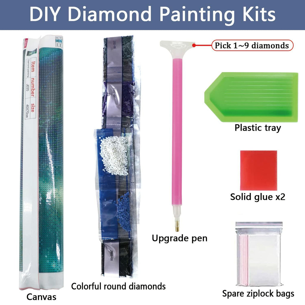 Rousp Christmas Diamond Painting Kit Winter Village 16x20 inch