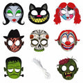 LHOAVWE Halloween Full Face Cosplay Masks 8 Pcs Party Costume Decor