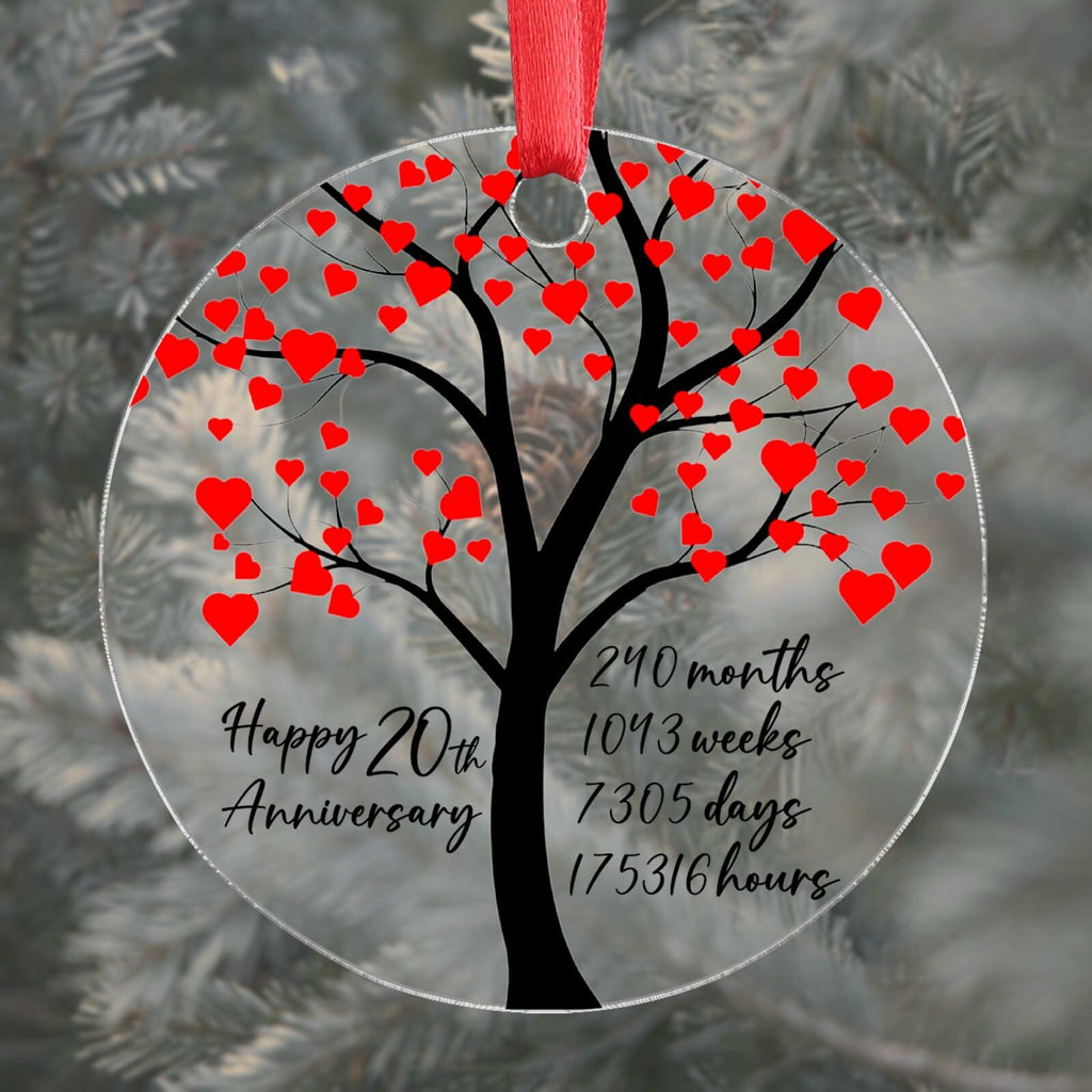 60th Anniversary Acrylic Ornament for Him Her Couples Wedding Gift