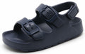 INMINPIN Toddler Boys Girls Buckle Sandals Adjustable Back Strap Navy Size 5