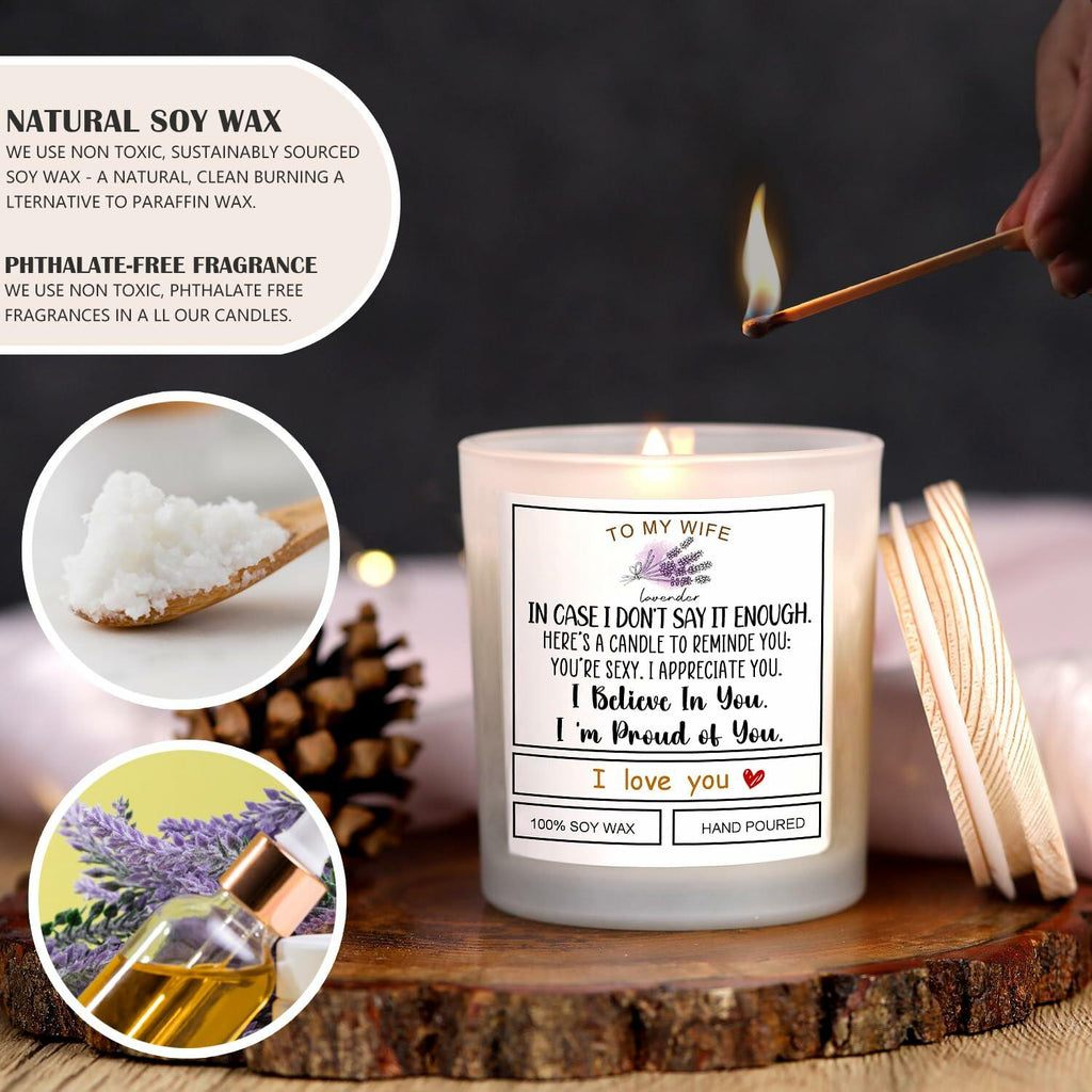 Romantic Candle Gift for Wife Valentine's Day Anniversary Birthday Gift