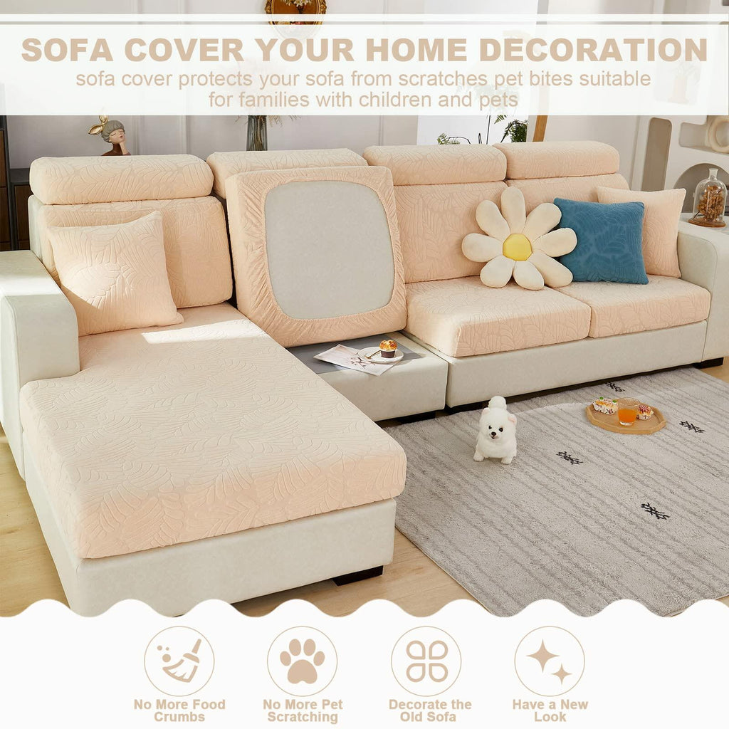 Universal Sofa Cover Stretch Slipcover Anti-Slip L Shape Large Grey