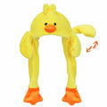 Bubblepompom Duck Plush Hat with Ears Yellow 22" Size 22"