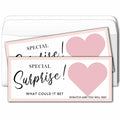 2 Set Surprise Scratch Cards 3x8" Travel Gift Pink B08 Birthday Wedding