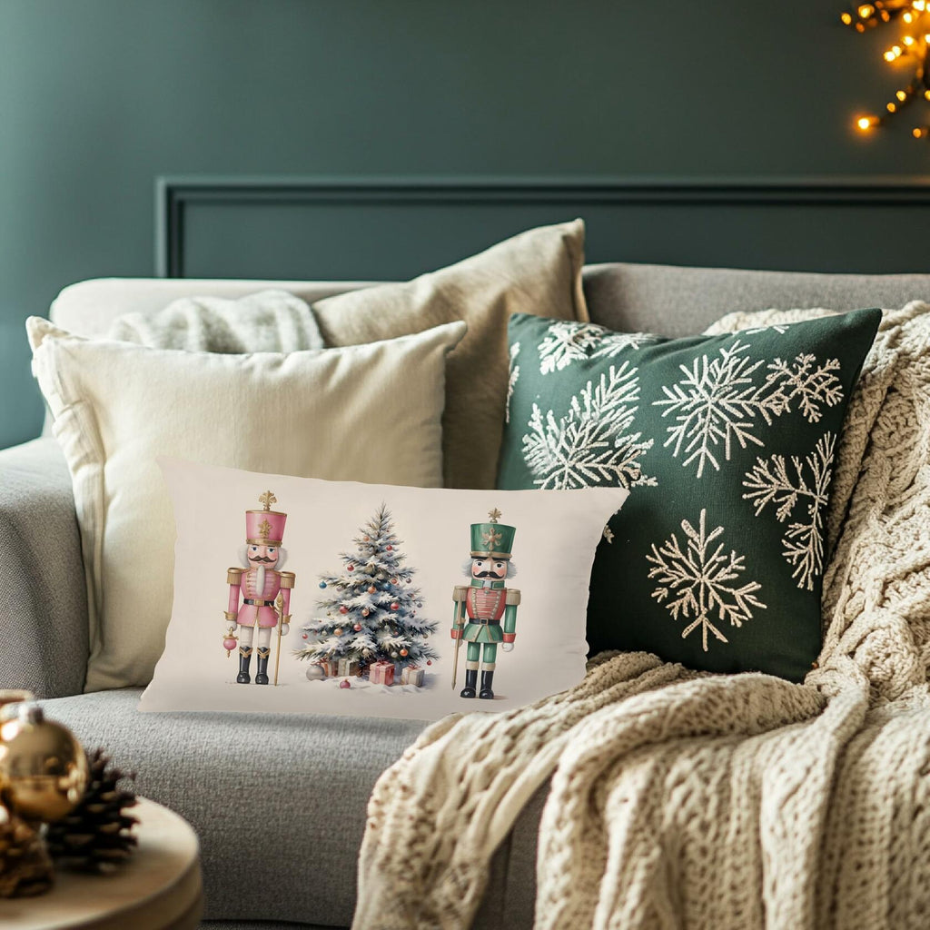 LUKIPOM Christmas Tree Lumbar Pillow Cover 20x12 Green 1 Count