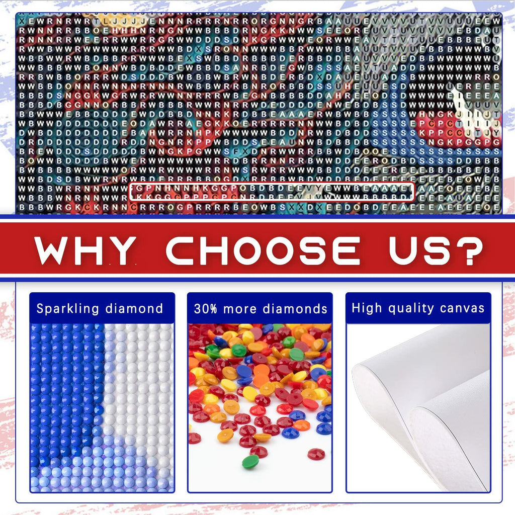 Focart Wolf Diamond Painting Kit 12x12 DIY Round Crystal Rhinestone Art